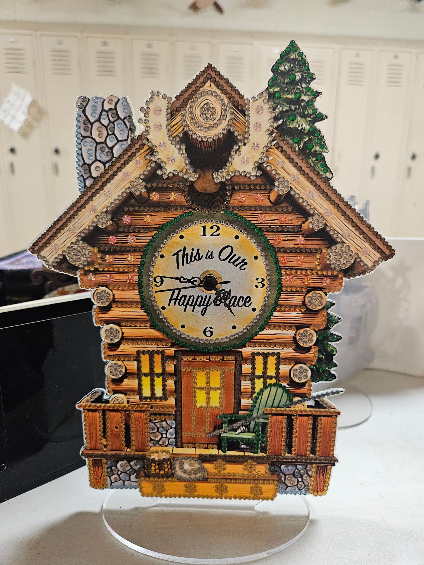 Log Cabin clock